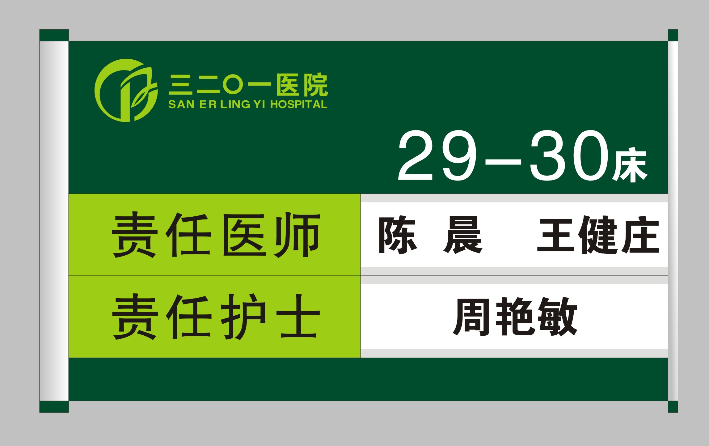 关于病房门口责任医生,护士胶片的问卷调查
