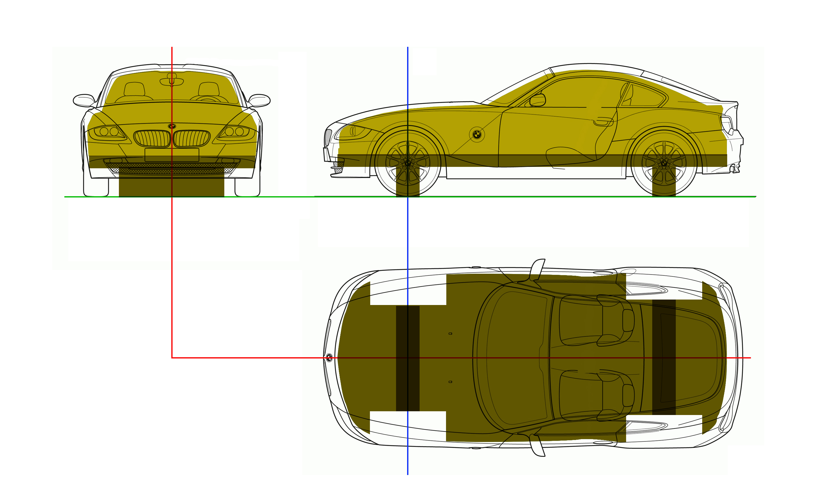 小比例汽车油泥模型制作阶段考核1